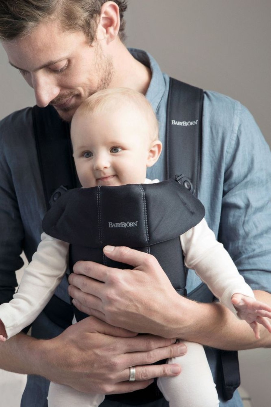 Car Seats & Carriers BabyBjorn | Mini Cotton Carrier (0 - 12Mths) Black