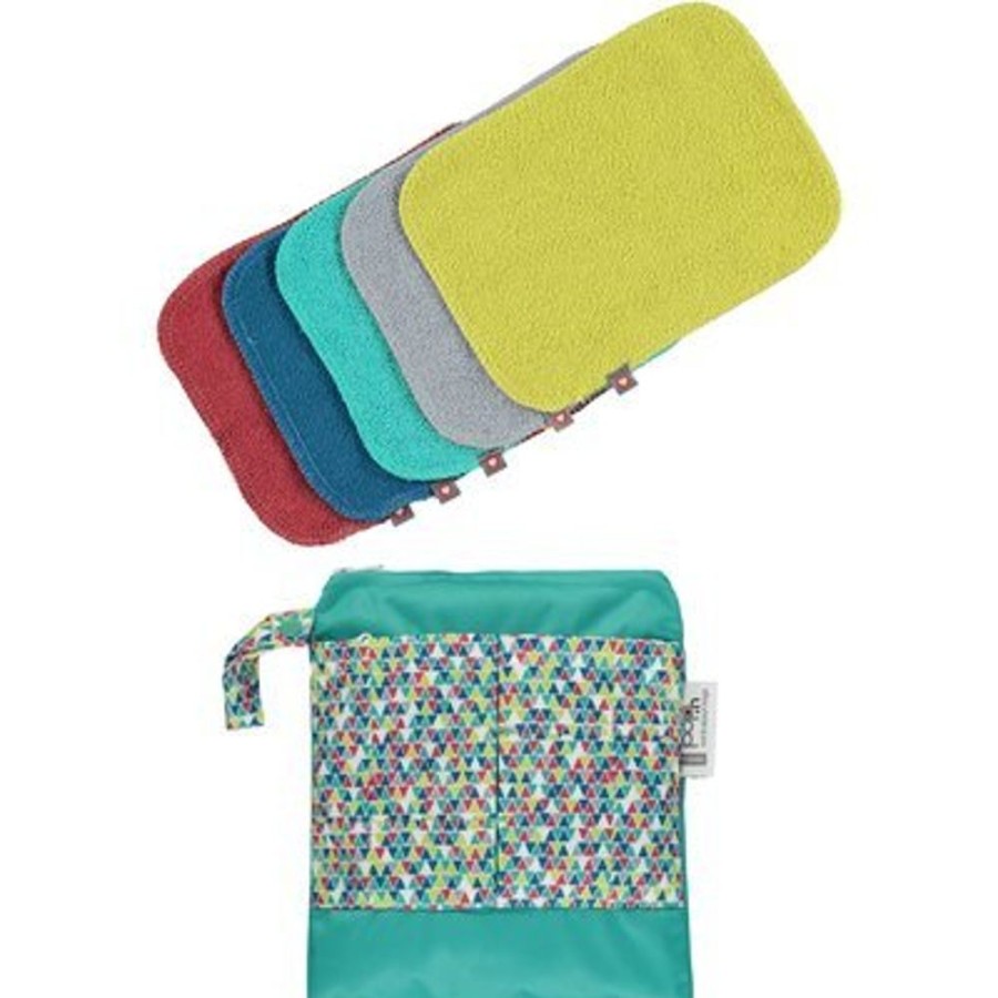 Bathing & Changing Close | Pop-In Reusable Baby Wipes - Brights