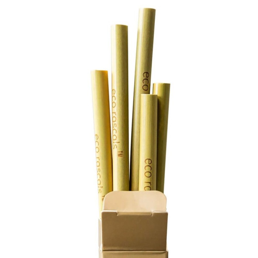 Feeding & Safety Eco Rascals | Bamboo Straws 5Pk