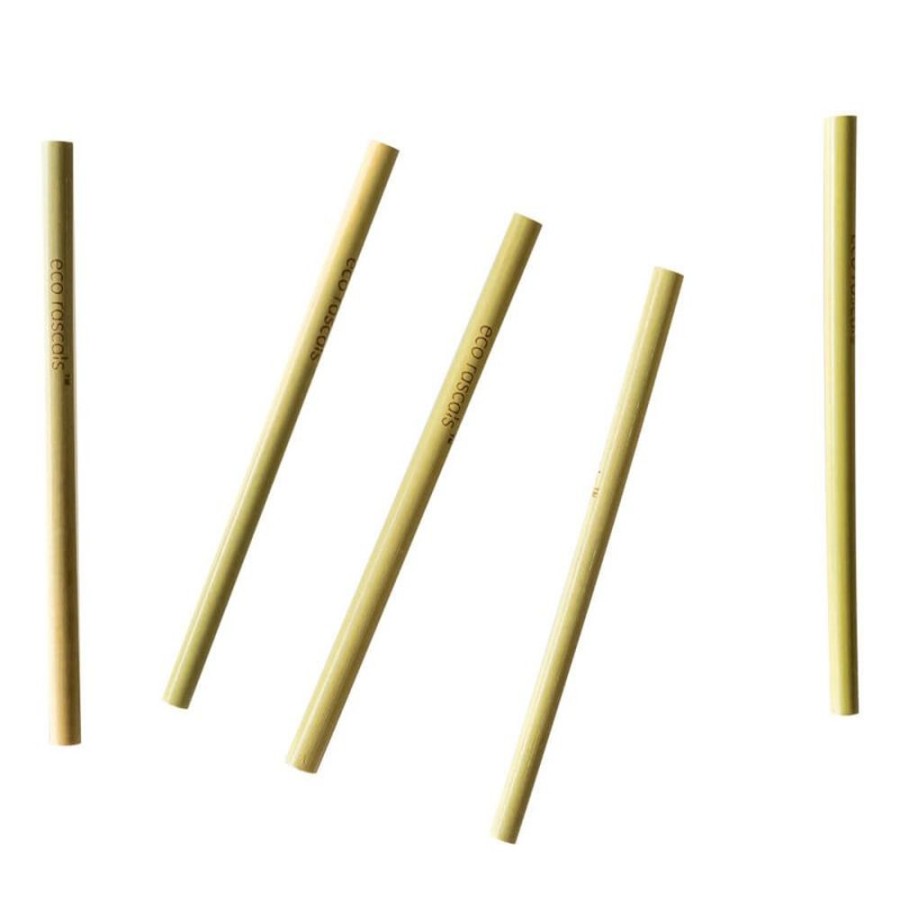 Feeding & Safety Eco Rascals | Bamboo Straws 5Pk