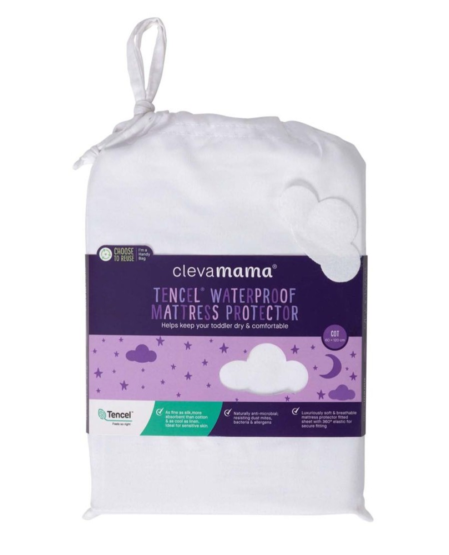 Nursery Clevamama | Tencel Waterproof Fitted Cot Mattress Protector - 120X60 Cm