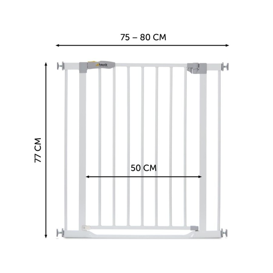 Feeding & Safety Hauck | Clear Step Gate - White