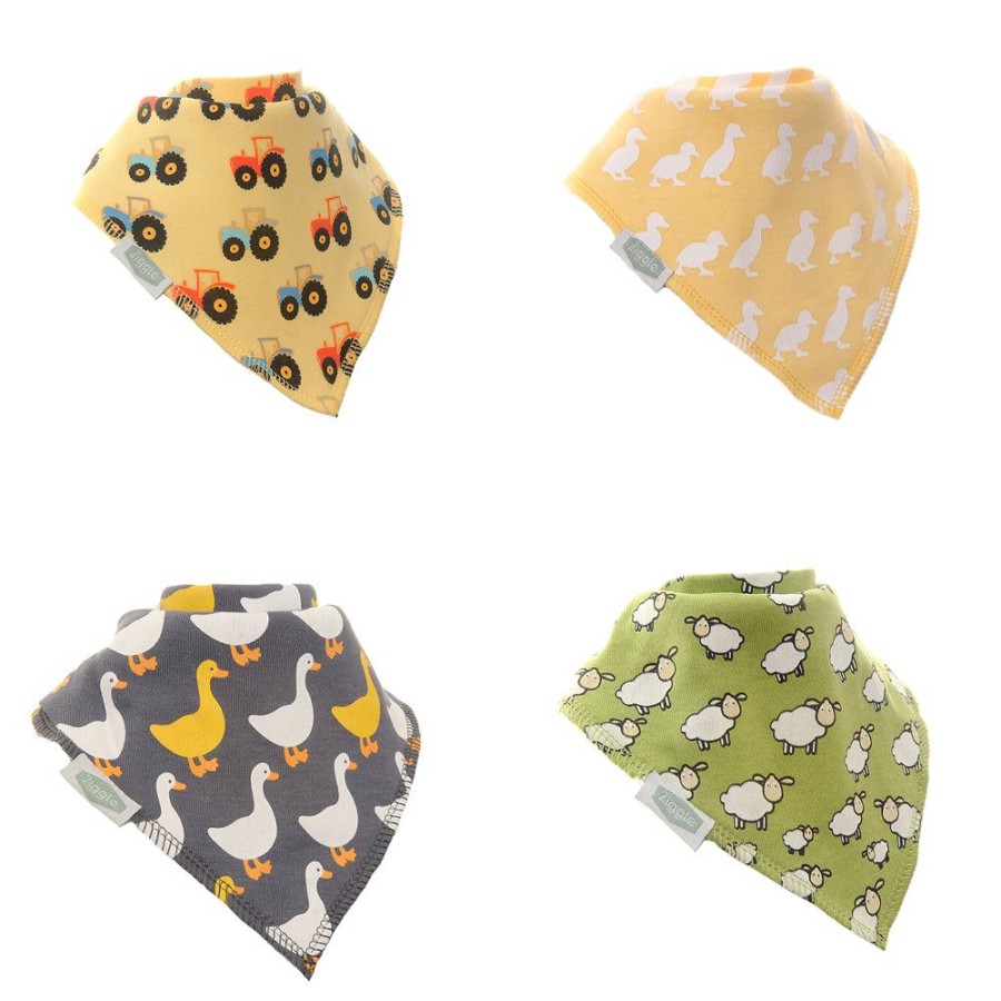 Feeding & Safety Ziggle | Bandana Dribble Bib Set 4Pk