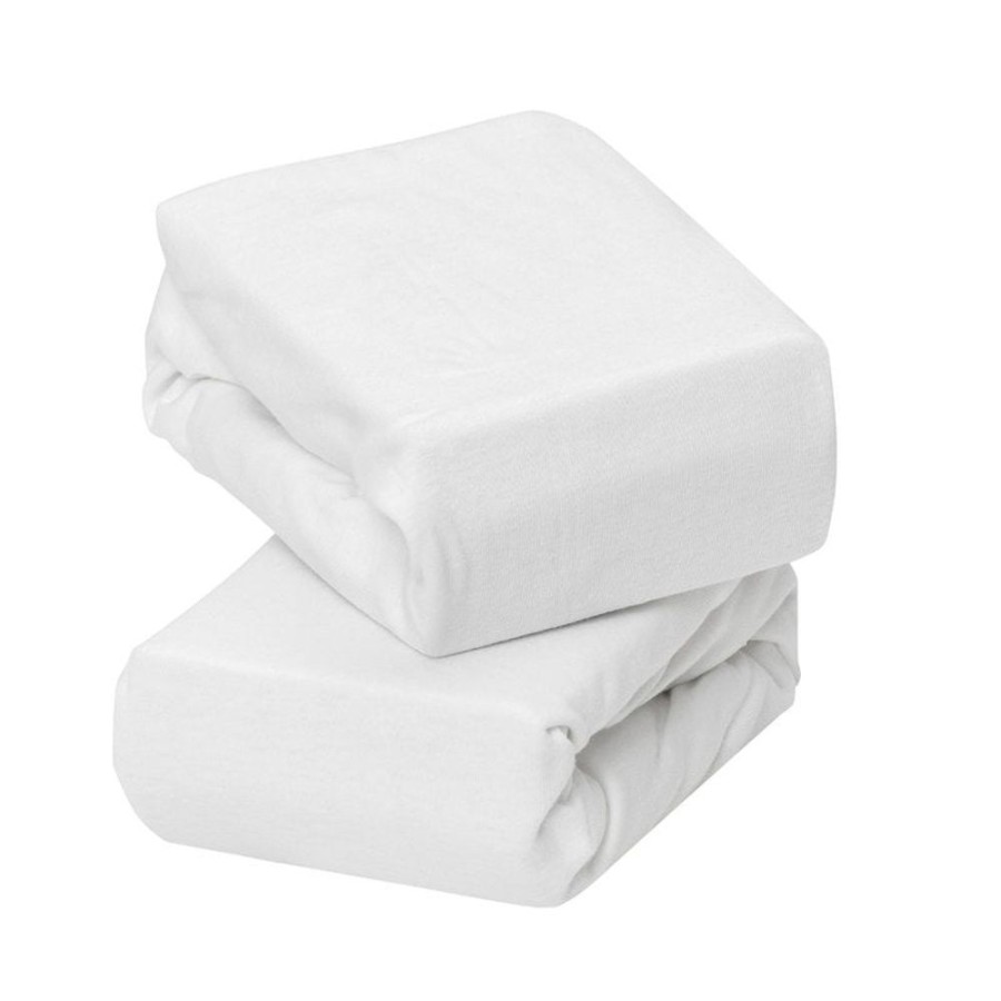 Nursery Clevamama | Travel Cot Sheets 2Pk - White