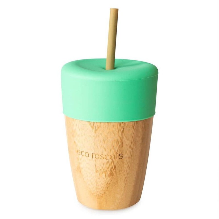 Feeding & Safety Eco Rascals | Large Cup & Two Straws - Green