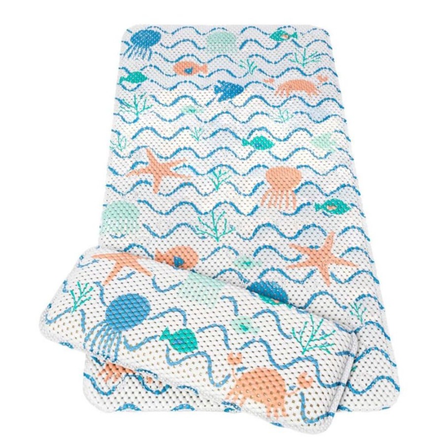 Bathing & Changing Clevamama | Extra Long Bath Mat & Kneeler - Under The Sea