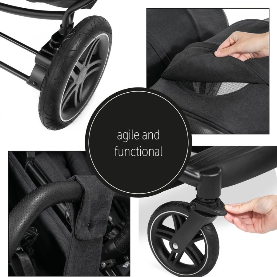 Pushchairs Hauck | Uptown Twin - Black Melange