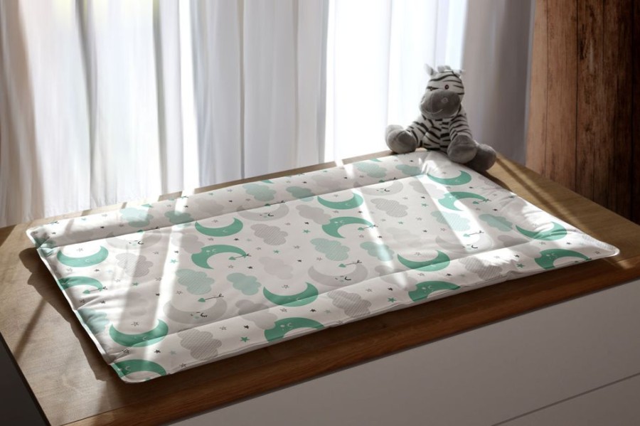 Bathing & Changing Bebeluca | Warm Feel Change Mat - Over The Moon (Green)