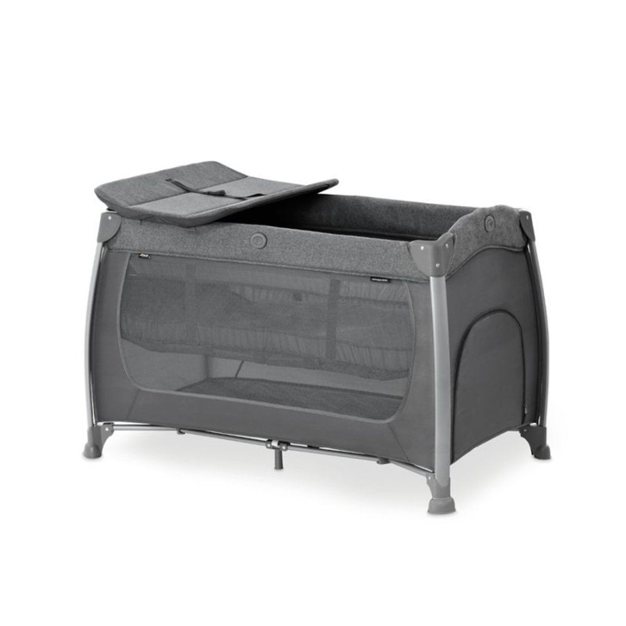 Nursery Hauck | Play N Relax Travel Cot Melange Charcoal