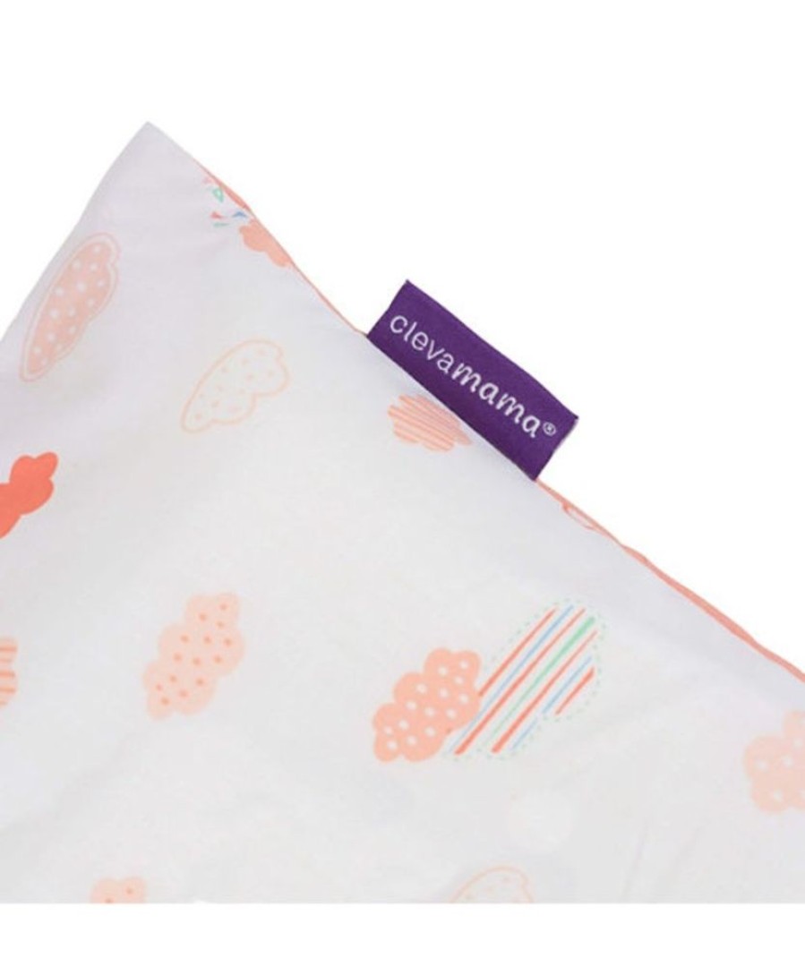 Nursery Clevamama | Pram Pillow Case - Coral