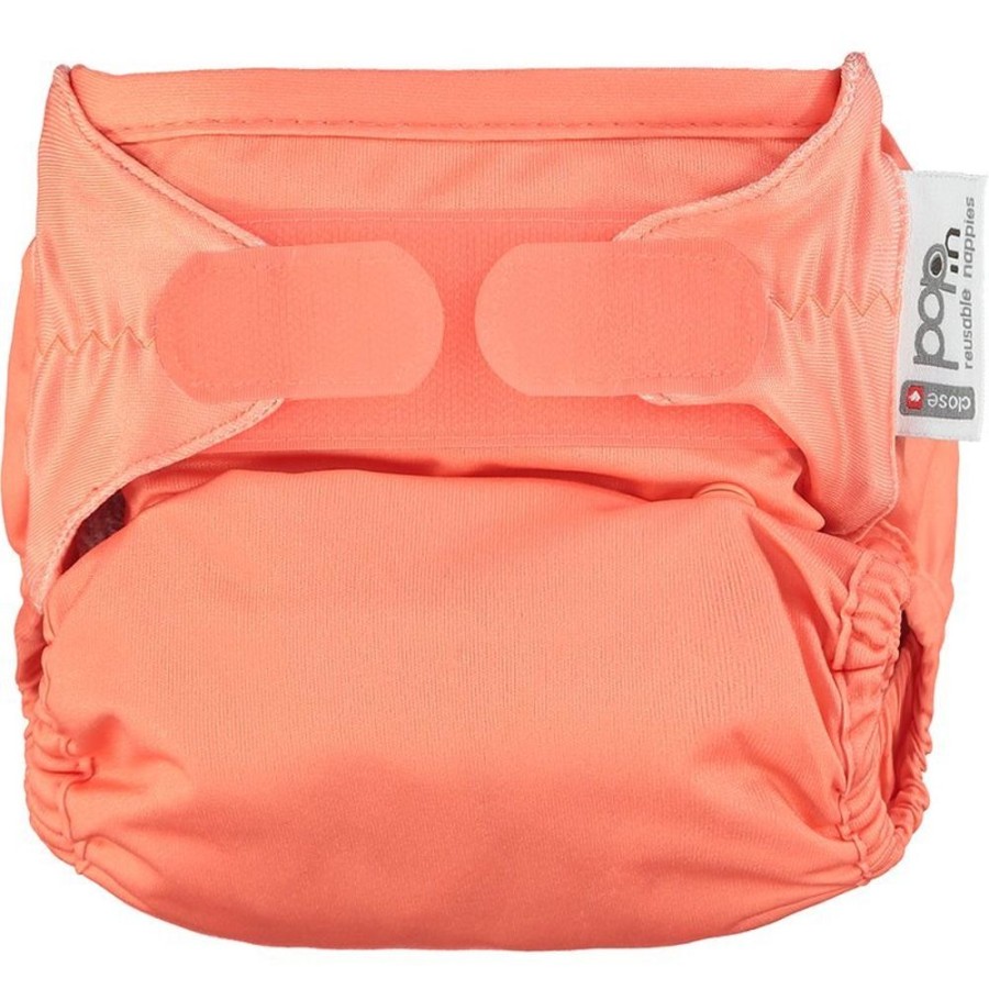 Bathing & Changing Pop In | Pop In Single Bamboo Nappy - Coral