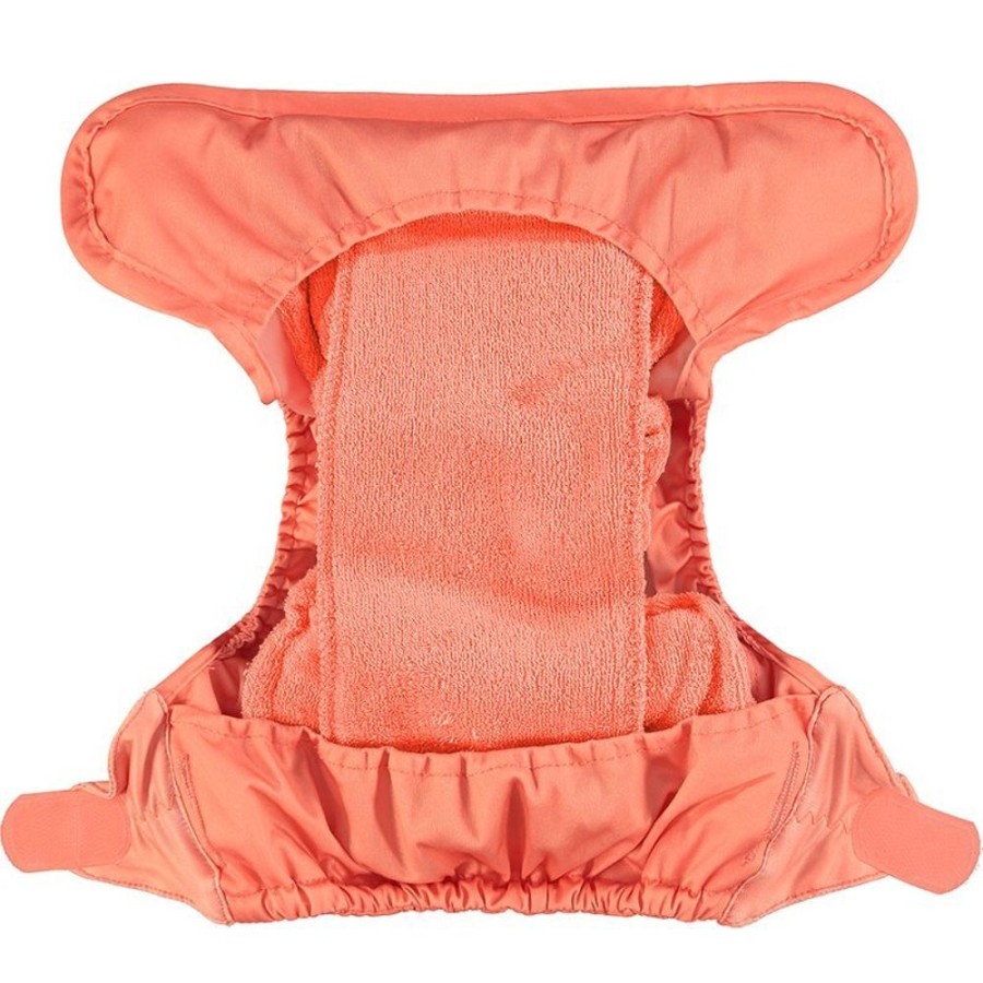 Bathing & Changing Pop In | Pop In Single Bamboo Nappy - Coral