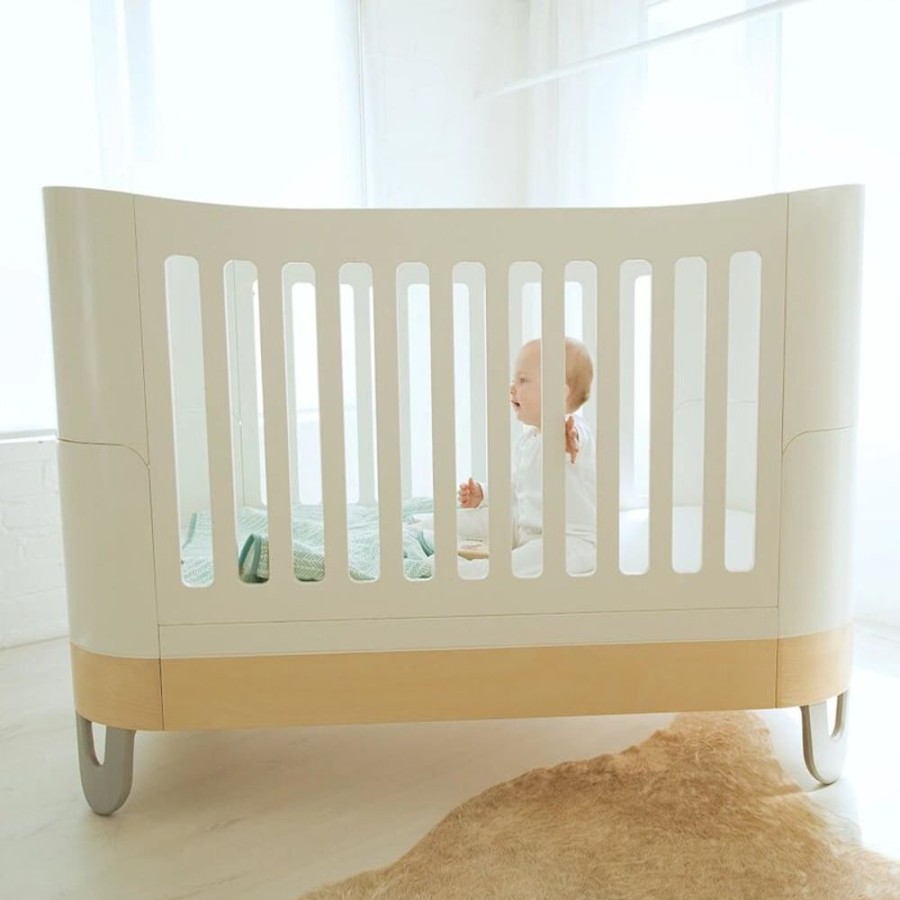 Nursery Gaia Baby | Serena Cot Bed - White & Natural