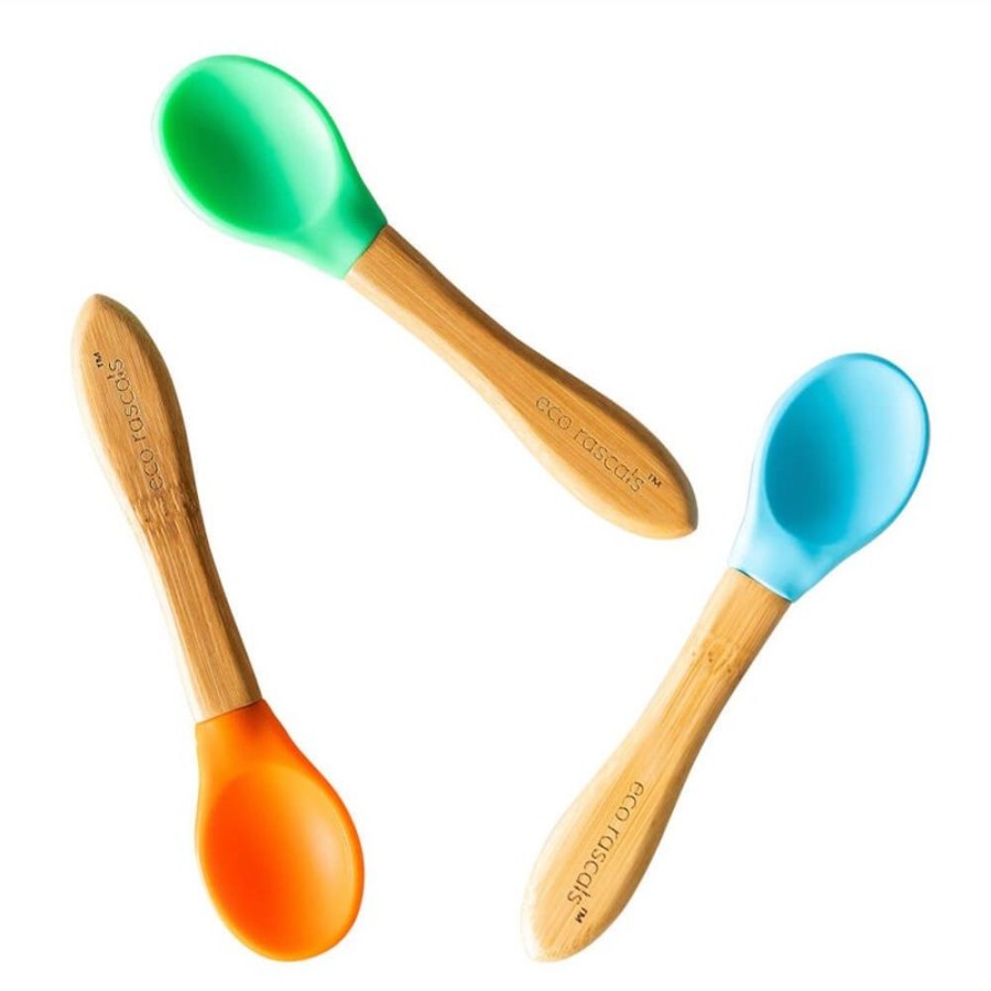 Feeding & Safety Eco Rascals | Spoons 3Pk - Blue/Green/Orange