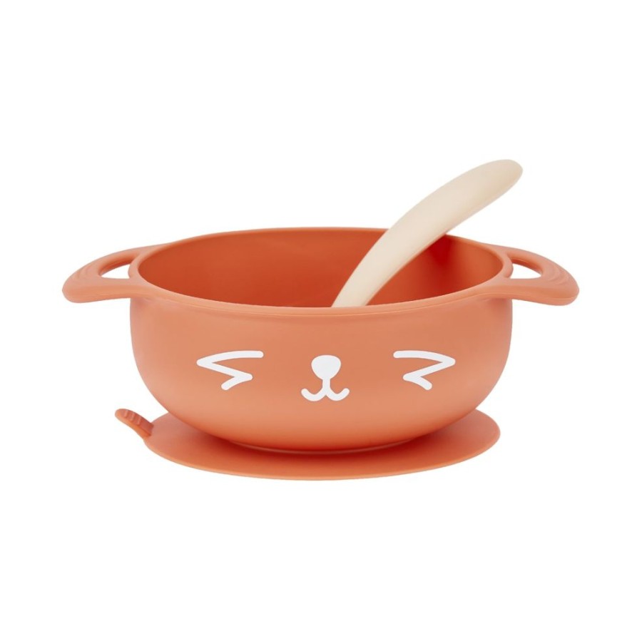 Feeding & Safety Babymoov | Tast'Isy Silicone Bowl & Spoon Set (15-24M) - Fox