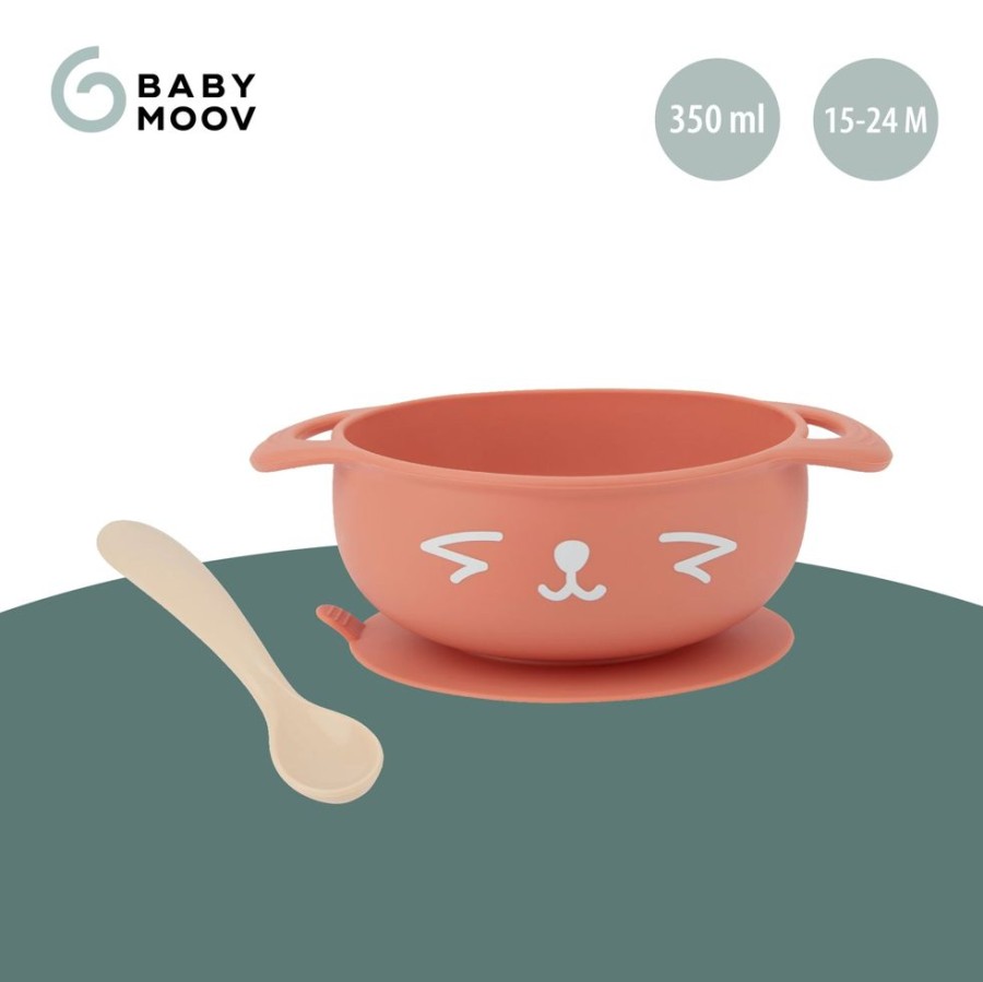 Feeding & Safety Babymoov | Tast'Isy Silicone Bowl & Spoon Set (15-24M) - Fox