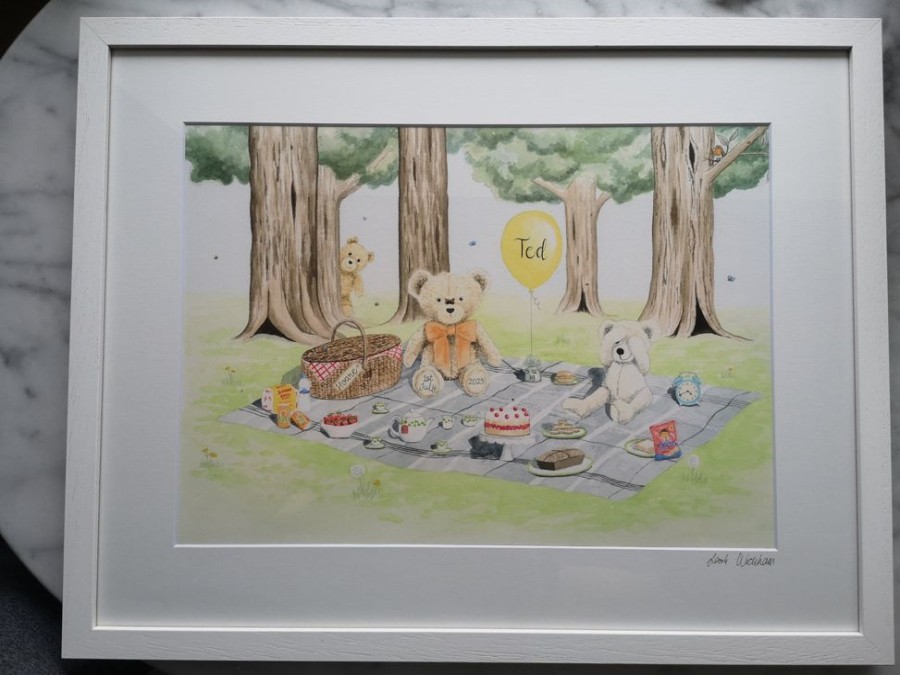 Clothing & Gifts Sarah Wickham | Sarah Wickham Print Large (16X20") Irish Teddy Bear'S Picnic