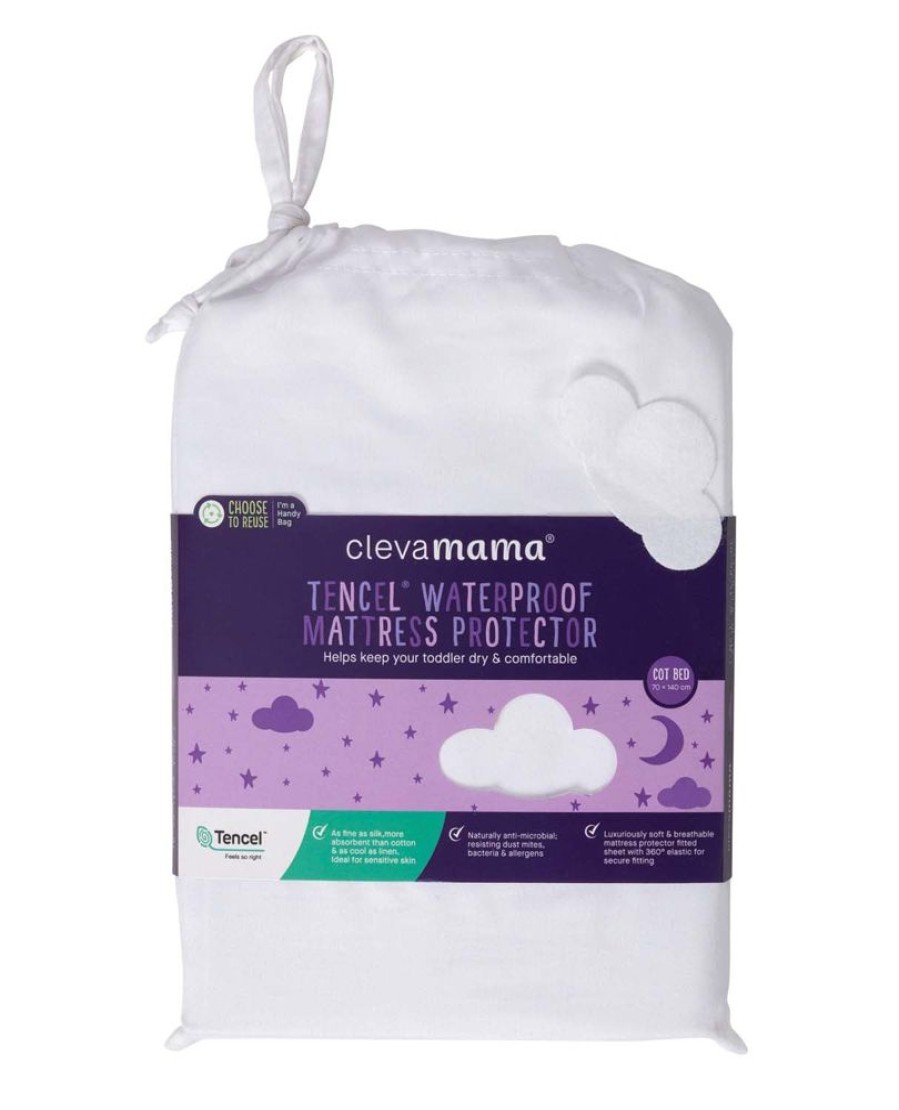 Nursery Clevamama | Tencel Waterproof Cot Bed Mattress Protector - 140X70