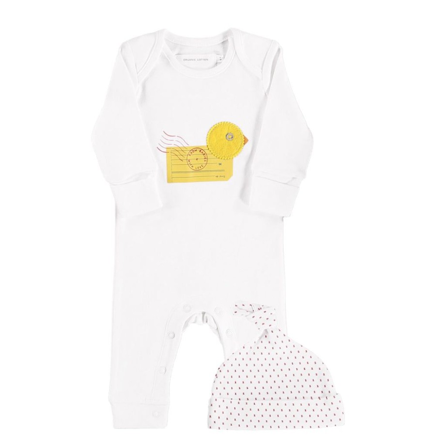 Clothing & Gifts From Babies with Love | Duck Organic Baby Grow & Hat Gift Set