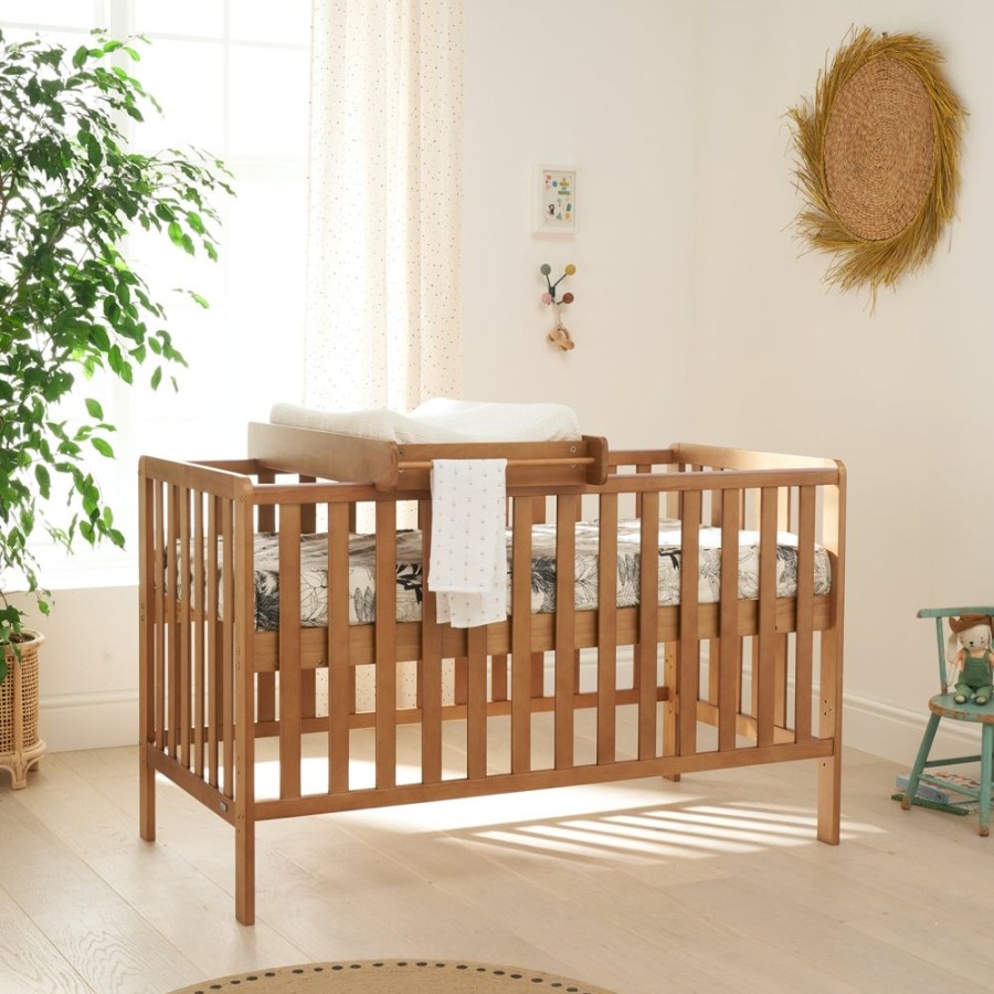 Nursery Tutti Bambini | Malmo Cot Bed & Cot Top Changer & Mattress - Oak