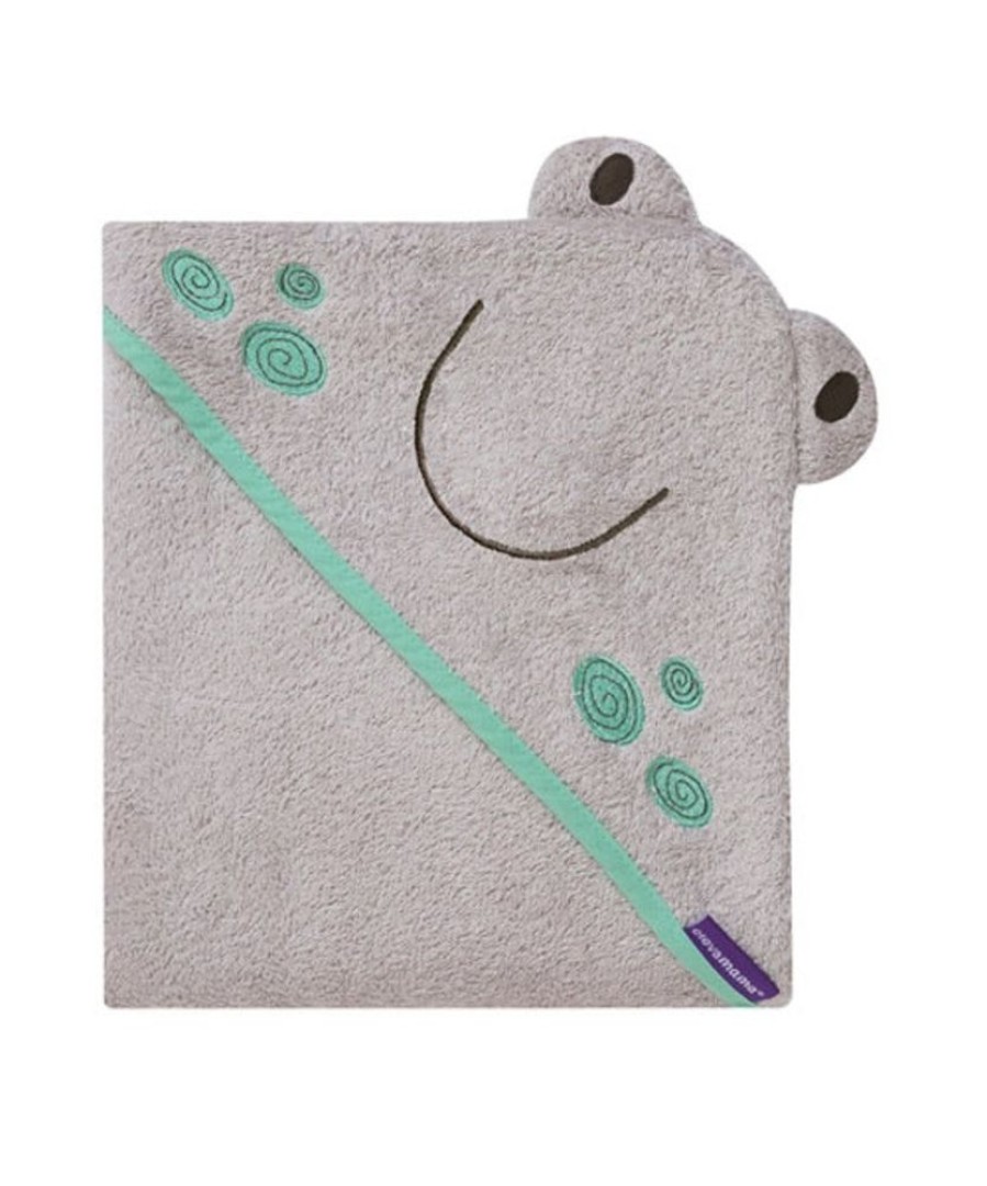 Bathing & Changing Clevamama | Bamboo Baby Bath Towel - Grey Frog