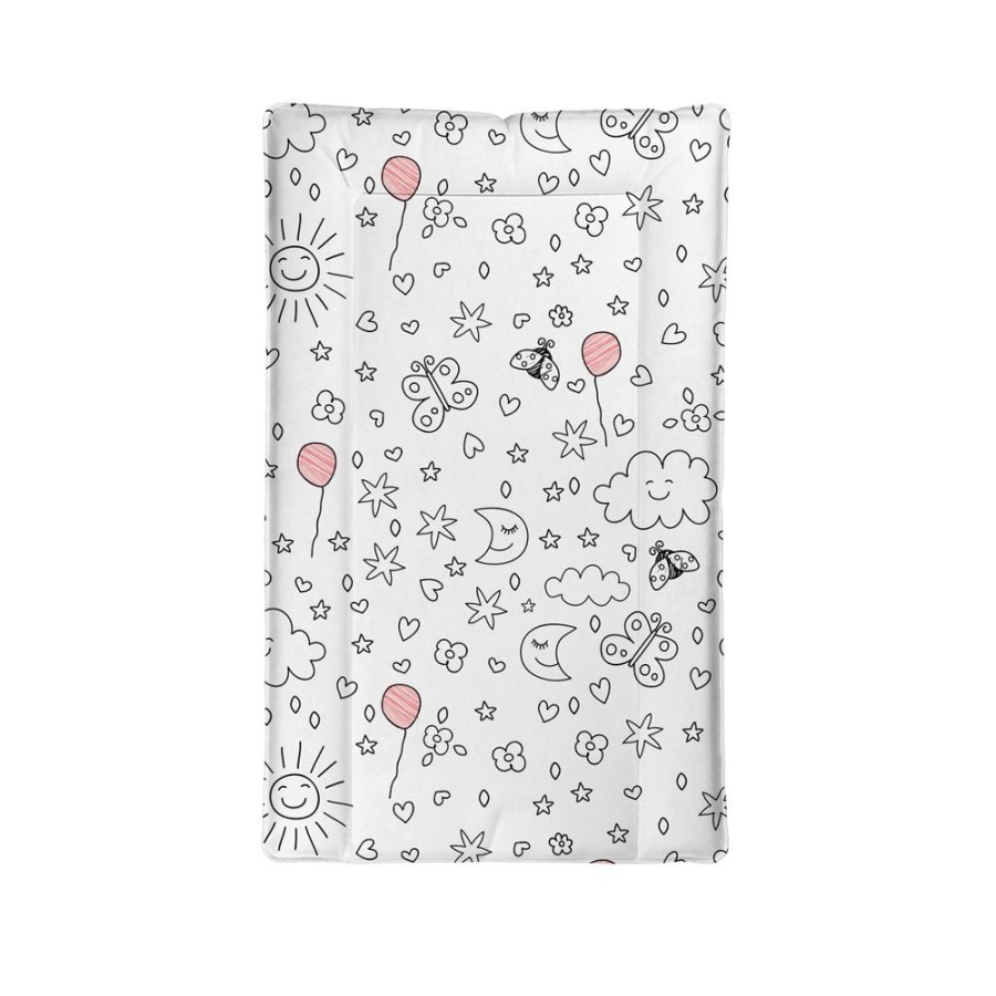 Bathing & Changing Bebeluca | Warm Feel Change Mat - Big World (Pink)