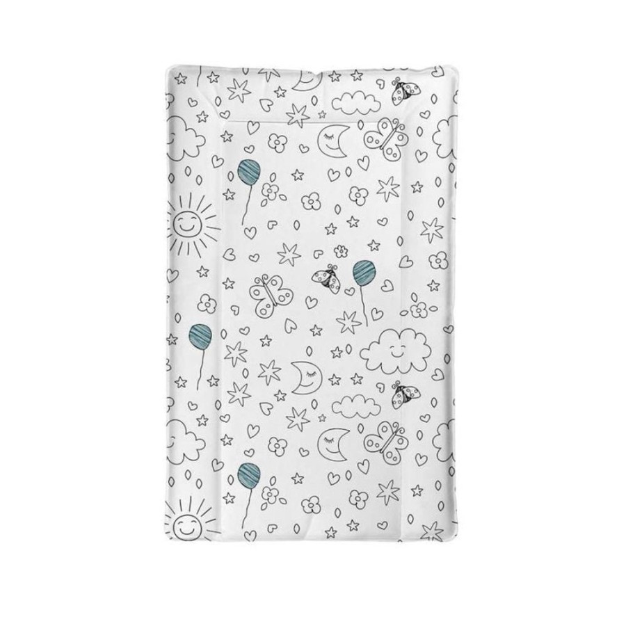 Bathing & Changing Bebeluca | Warm Feel Change Mat - Big World (Blue)