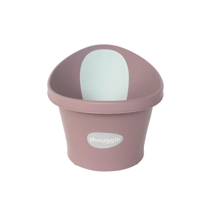 Bathing & Changing Shnuggle | Baby Bath With Plug & Foam Backrest - Blossom