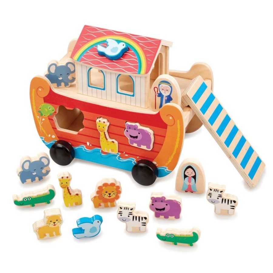 Toys Early Learning Centre | Wooden Noah'S Ark Shape Sorter