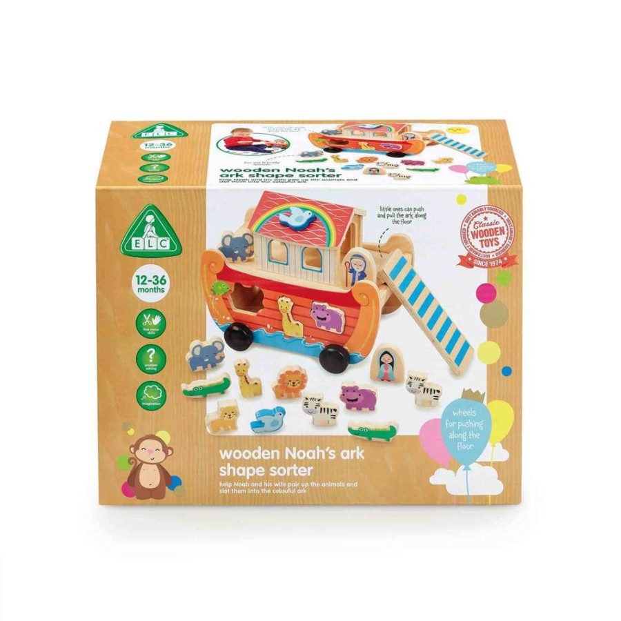 Toys Early Learning Centre | Wooden Noah'S Ark Shape Sorter