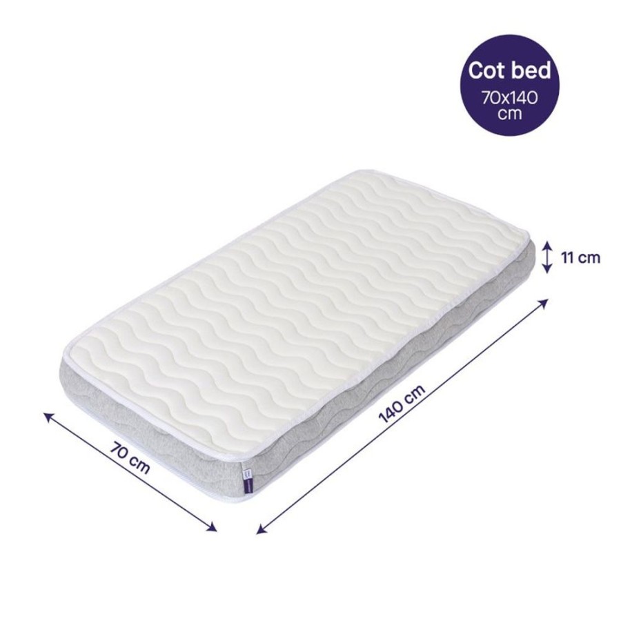 Nursery Clevamama | Clevafoam Pocket Sprung Cot Bed Mattress - 140 X 70Cm