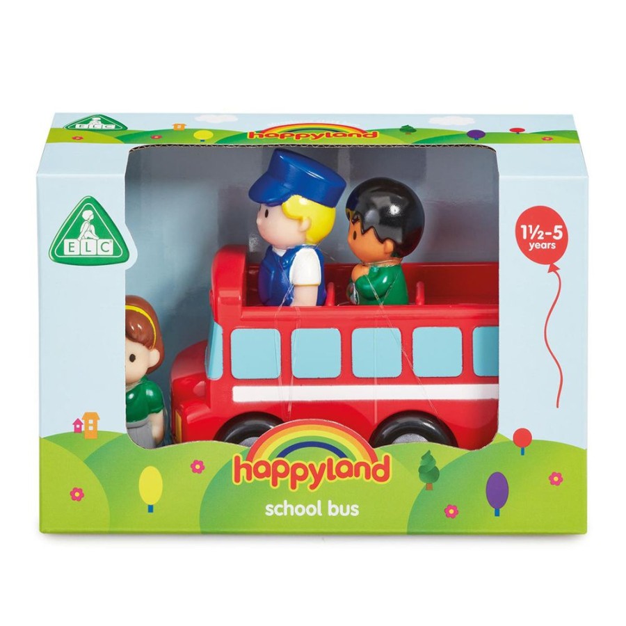 Toys Early Learning Centre | Happyland School Bus With Driver And Children Figures