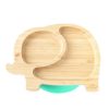 Feeding & Safety Eco Rascals | Bamboo Elephant Suction Plate - Green