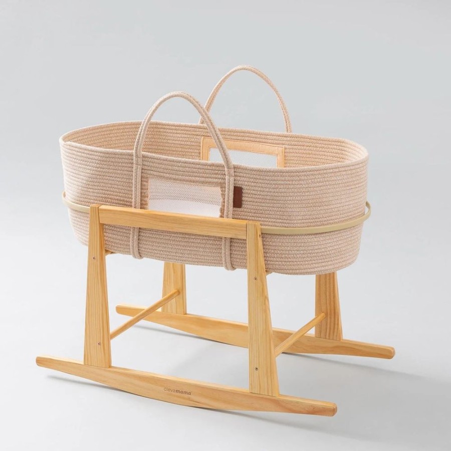 Nursery Clevamama | Moses Basket With Clevafoam Mattress & Stand