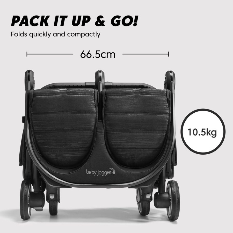 Pushchairs Baby Jogger | City Tour 2 Double - Pitch Black