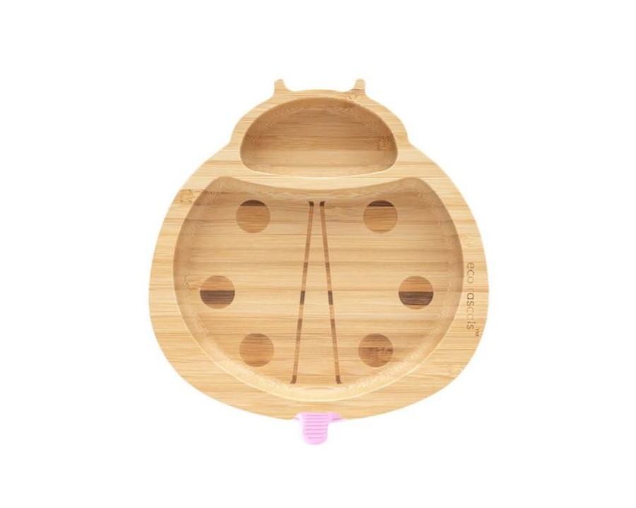 Feeding & Safety Eco Rascals | Bamboo Ladybird Suction Plate - Pink