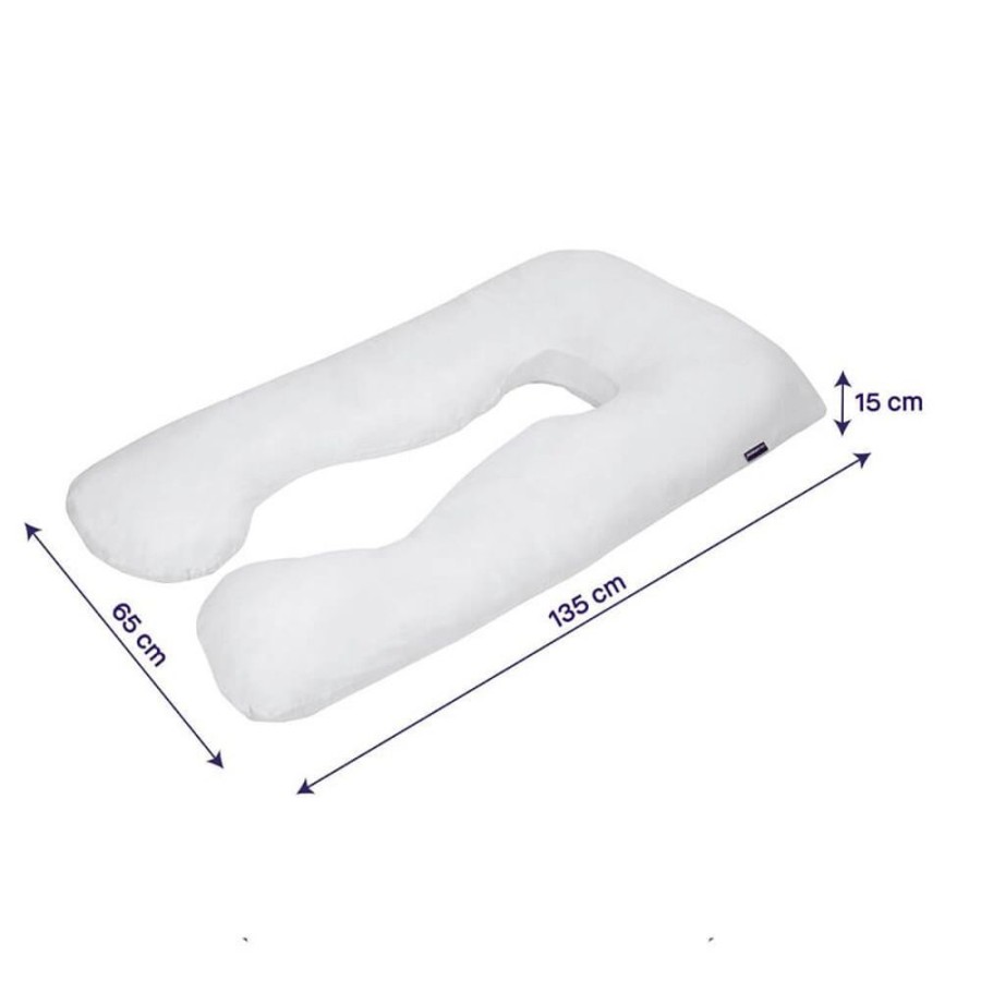 Feeding & Safety Clevamama | Therapeutic Body & Bump Maternity Pillow - White