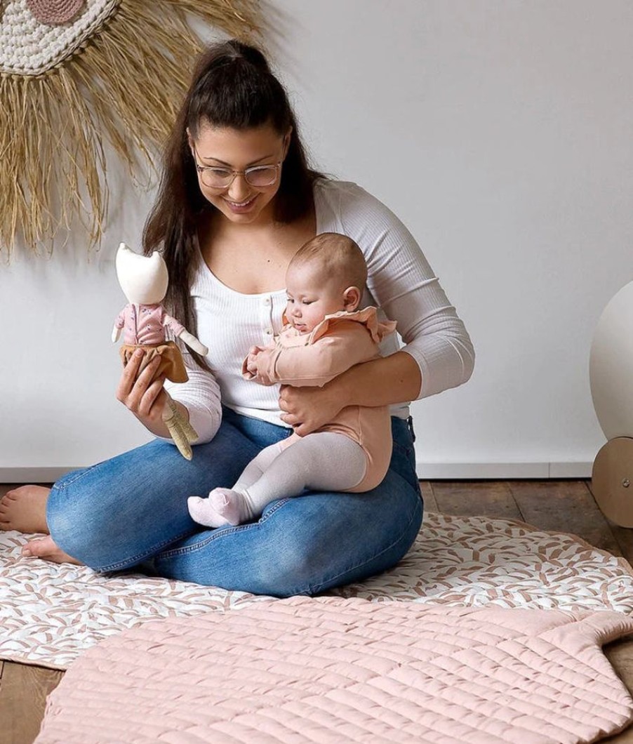 Toys Toddlekind | Organic Leaf Mat - Sea Shell