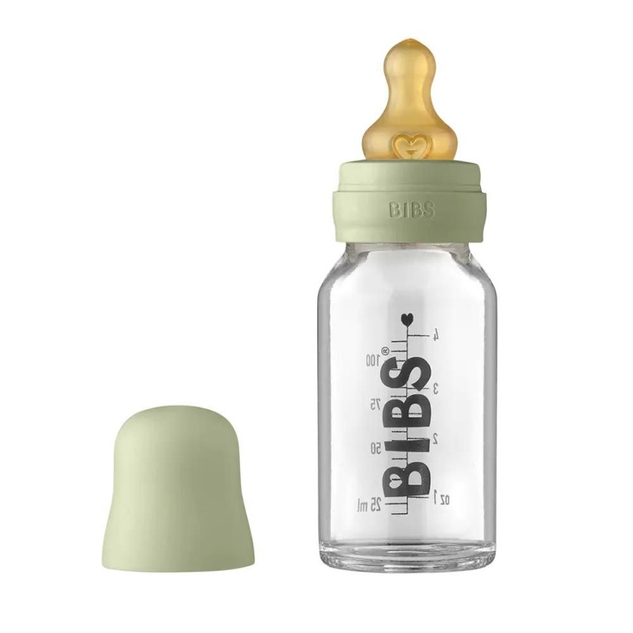 Feeding & Safety BIBS | Glass Bottle Set Latex 110Ml