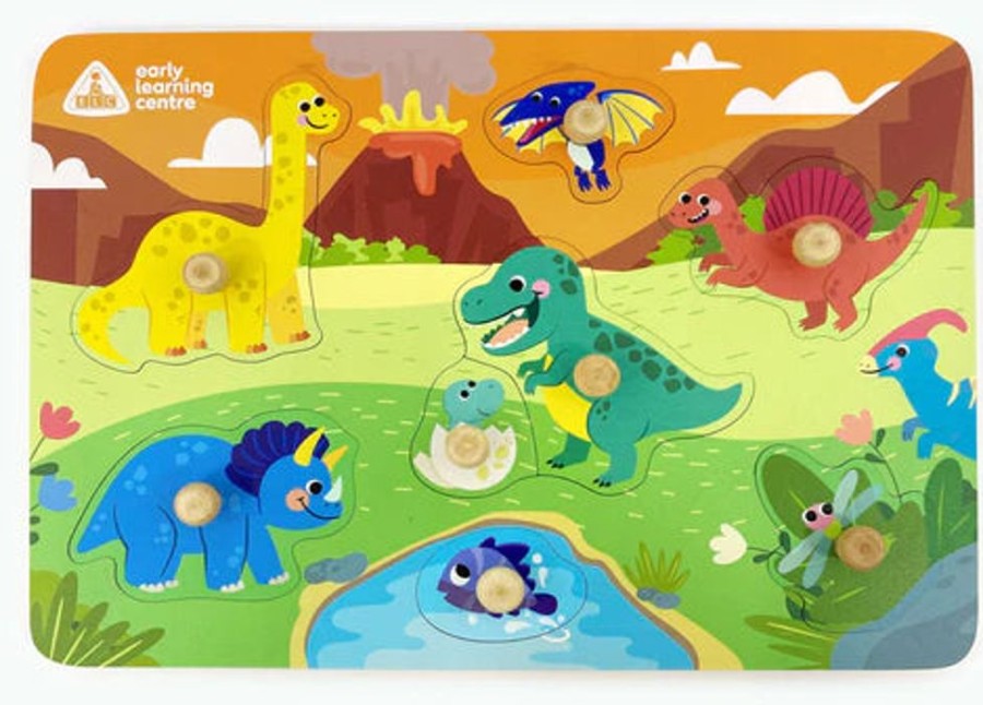 Toys Early Learning Centre | Wooden Dinosaur Peg Puzzle